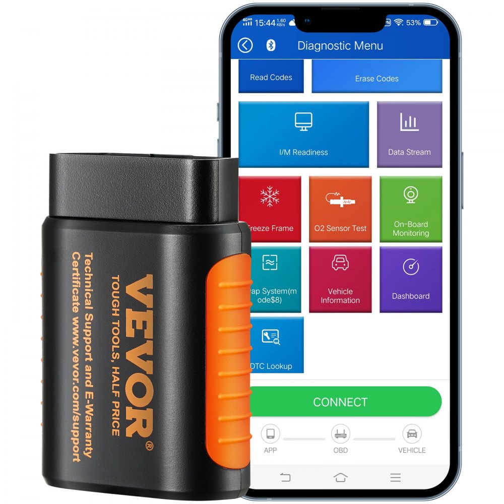 Vevor App VEVOR Bluetooth 5.0 OBD2 Scanner, Wireless OBDII Scanner Diagnostic ...