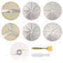 VEVOR JKC-300 Electric Vegetable Cutter with 6 x Cutting Disks, food processor 550W vegetable processor Stainless Steel + Cast Aluminum Alloy