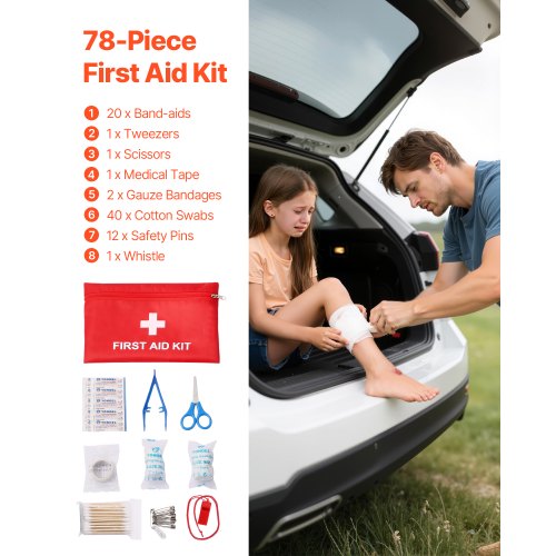 Roadside Assistance Emergency Car Kit - First Aid Kit, Jumper Cables - View #4