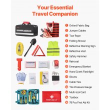 31 Pcs Car Emergency Kit with Medical Emergency First Aid Kit for Vehicles