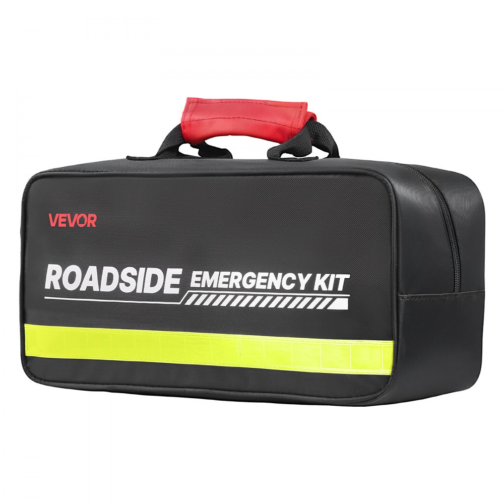 VEVOR Car Emergency Kit, 2-in-1 First Aid Kit with Jumper Cables, Essential Roadside Emergency Car Kits for Vehicle, Travel and Home, 32-Piece Auto Road Side Assistance Tools with Medical Aid Kits