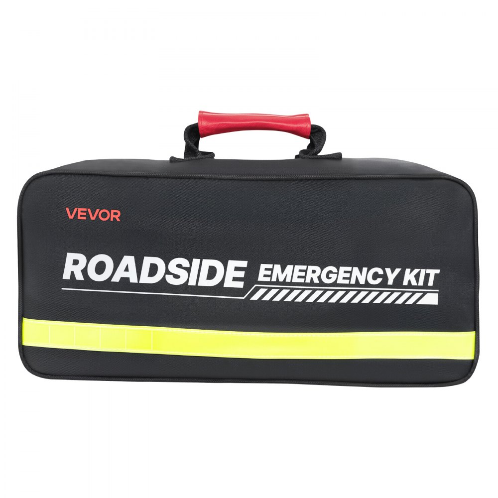 VEVOR Car Emergency Kit, 2-in-1 First Aid Kit with Jumper Cables, Essential Roadside Emergency Car Kits for Vehicle, Travel and Home, 32-Piece Auto Road Side Assistance Tools with Medical Aid Kits