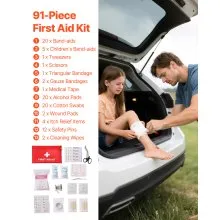 32 Pcs Car Emergency Kit with Medical Emergency First Aid Kit for Vehicles