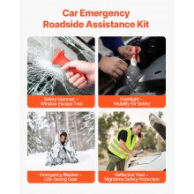 32 Pcs Car Emergency Kit with Medical Emergency First Aid Kit for Vehicles