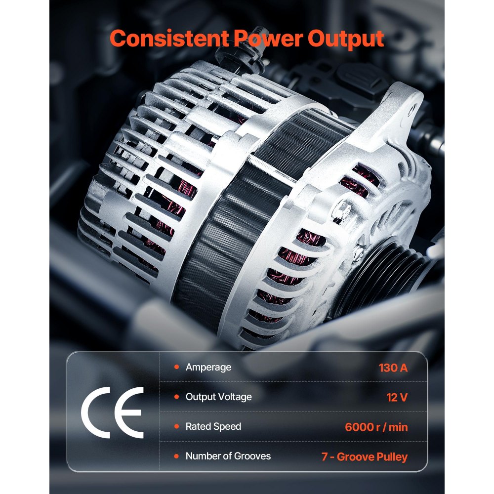 VEVOR Car Alternator 11341, Fit for Nissan Altima V6 3.5L 2007-2010, Maxima 2009-2010, Murano 2009-2014, Quest 2011-2017, for Saturn Aura 2007-2008, Automotive Replacement Alternator 11557, AMT0228