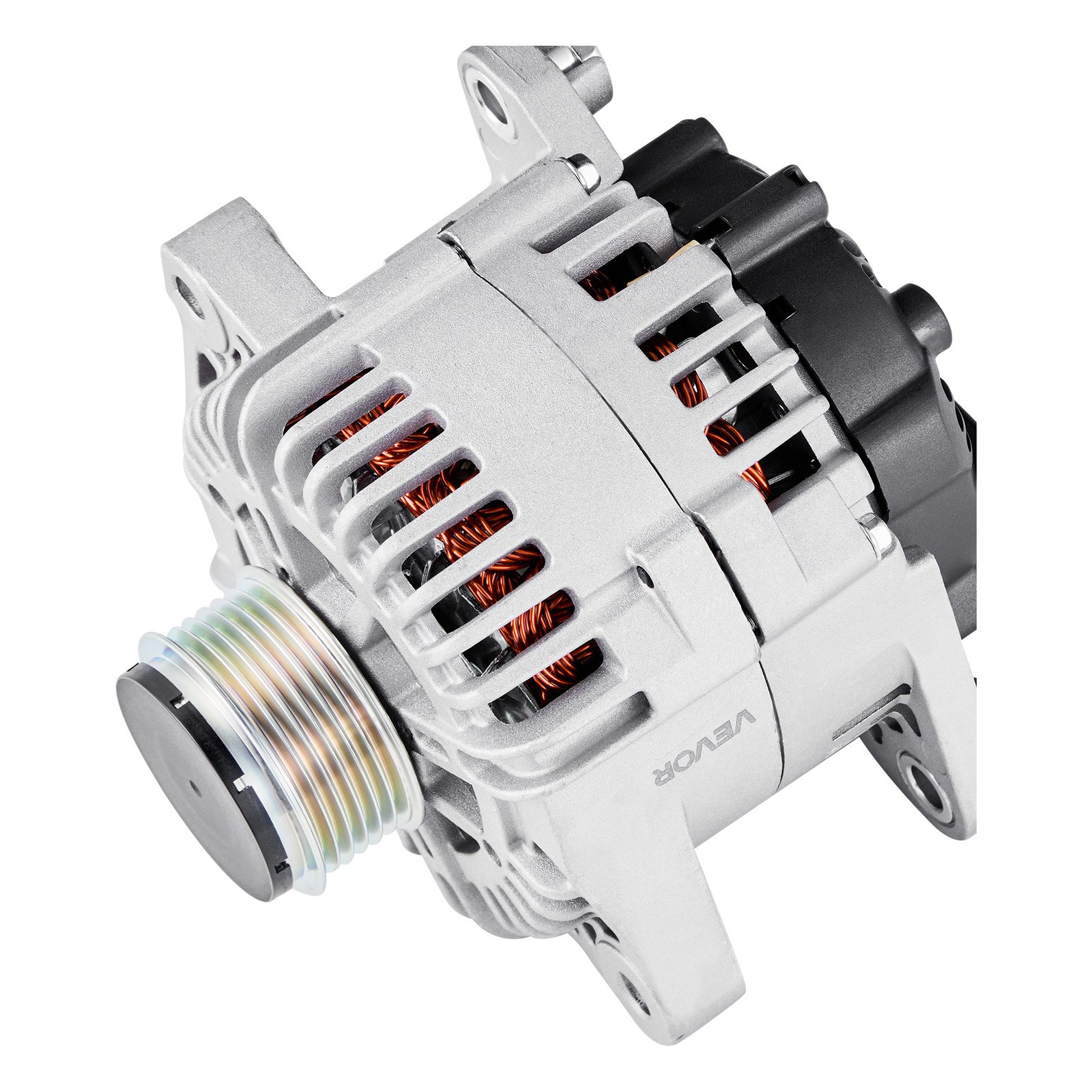 VEVOR Car Alternator 11491, Compatible with Hyundai Sonata 2.4L 2010-2013, Kia Optima 2.4L 2011-2013, Automotive Replacement Alternator with Aluminum Housing and Pure Copper Round Coil, 37300-2G150