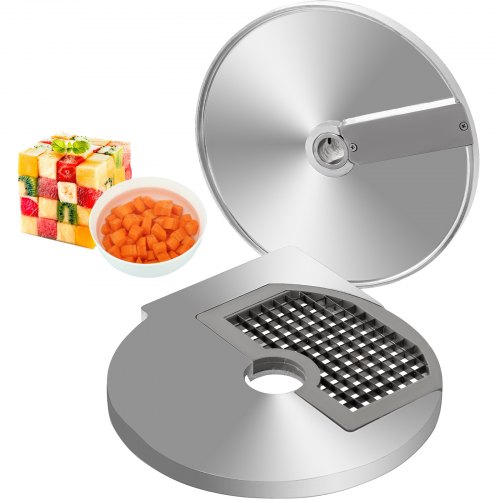 VEVOR Dicing Grid 0.4"x0.4" Dices, Vegetable Cutter Disc 420 Stainless Steel Blades, Vegetable Cutter Accessory, Aluminum Alloy Material Food Processor Discs, for Dicing Potatoes Carrots Cucumbers