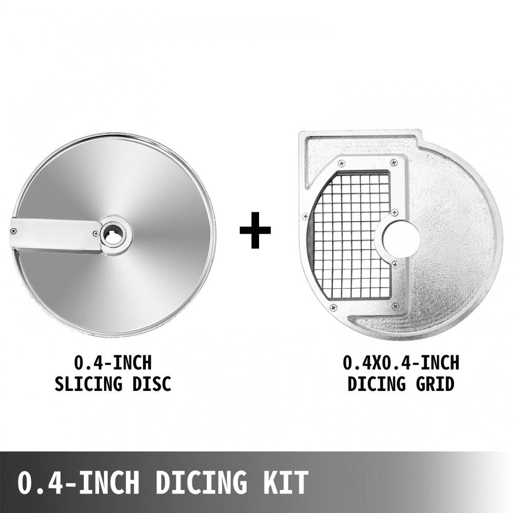 VEVOR Dicing Grid 0.4"x0.4" Dices, Vegetable Cutter Disc 420 Stainless Steel Blades, Vegetable Cutter Accessory, Aluminum Alloy Material Food Processor Discs, for Dicing Potatoes Carrots Cucumbers