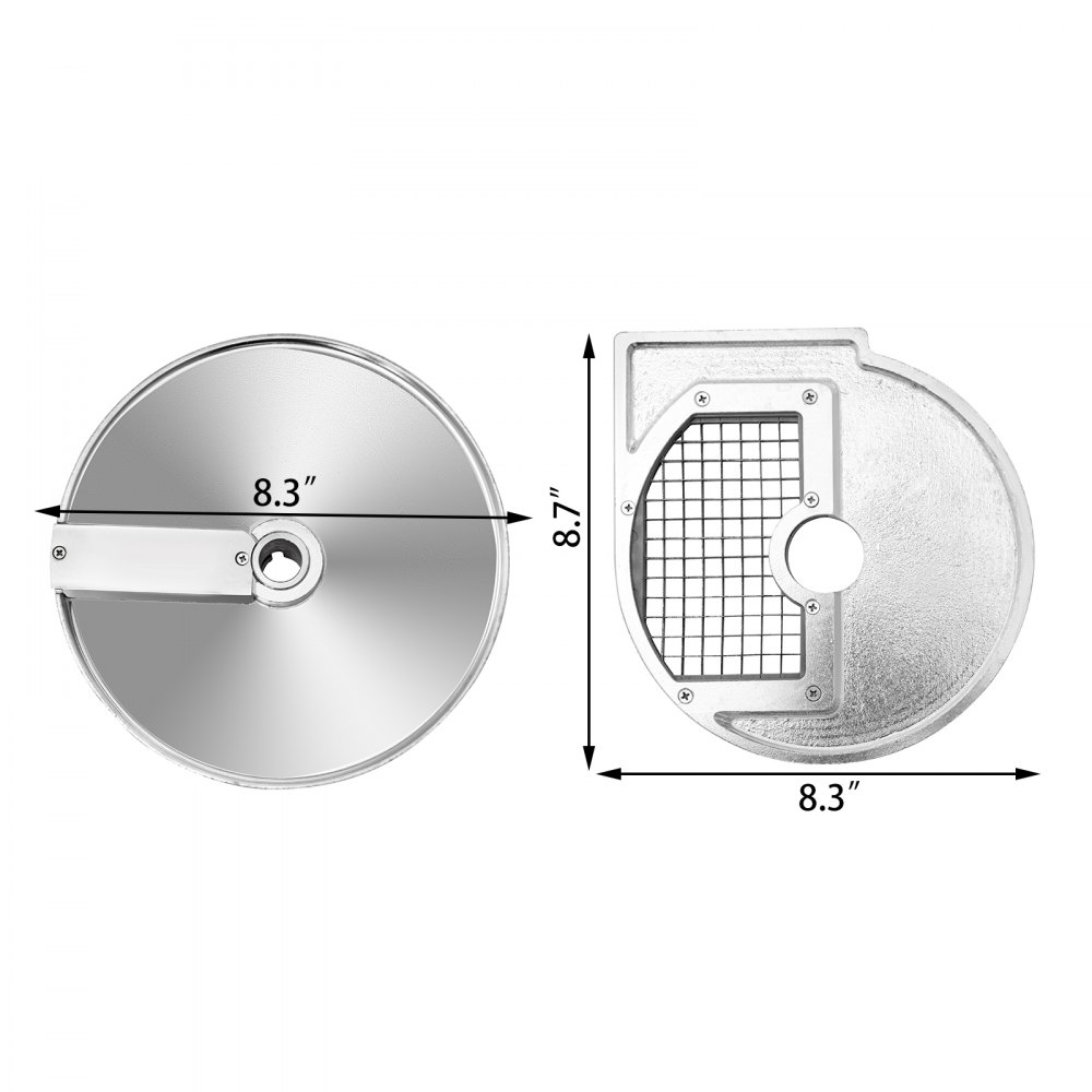 VEVOR Dicing Grid 0.4"x0.4" Dices, Vegetable Cutter Disc 420 Stainless Steel Blades, Vegetable Cutter Accessory, Aluminum Alloy Material Food Processor Discs, for Dicing Potatoes Carrots Cucumbers