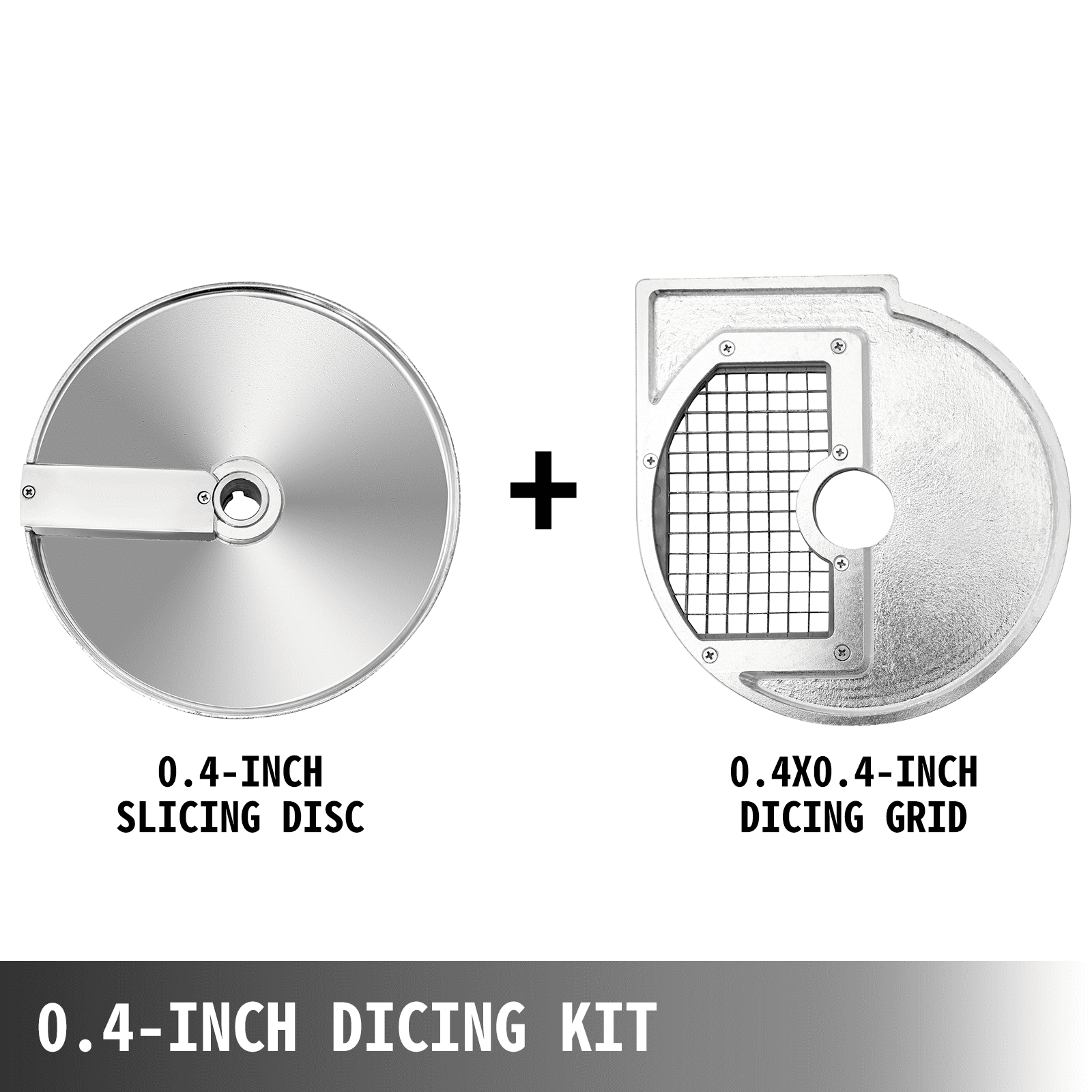 VEVOR Dicing Grid 0.4"x0.4" Dices, Vegetable Cutter Disc 420 Stainless Steel Blades, Vegetable Cutter Accessory, Aluminum Alloy Material Food Processor Discs, for Dicing Potatoes Carrots Cucumbers