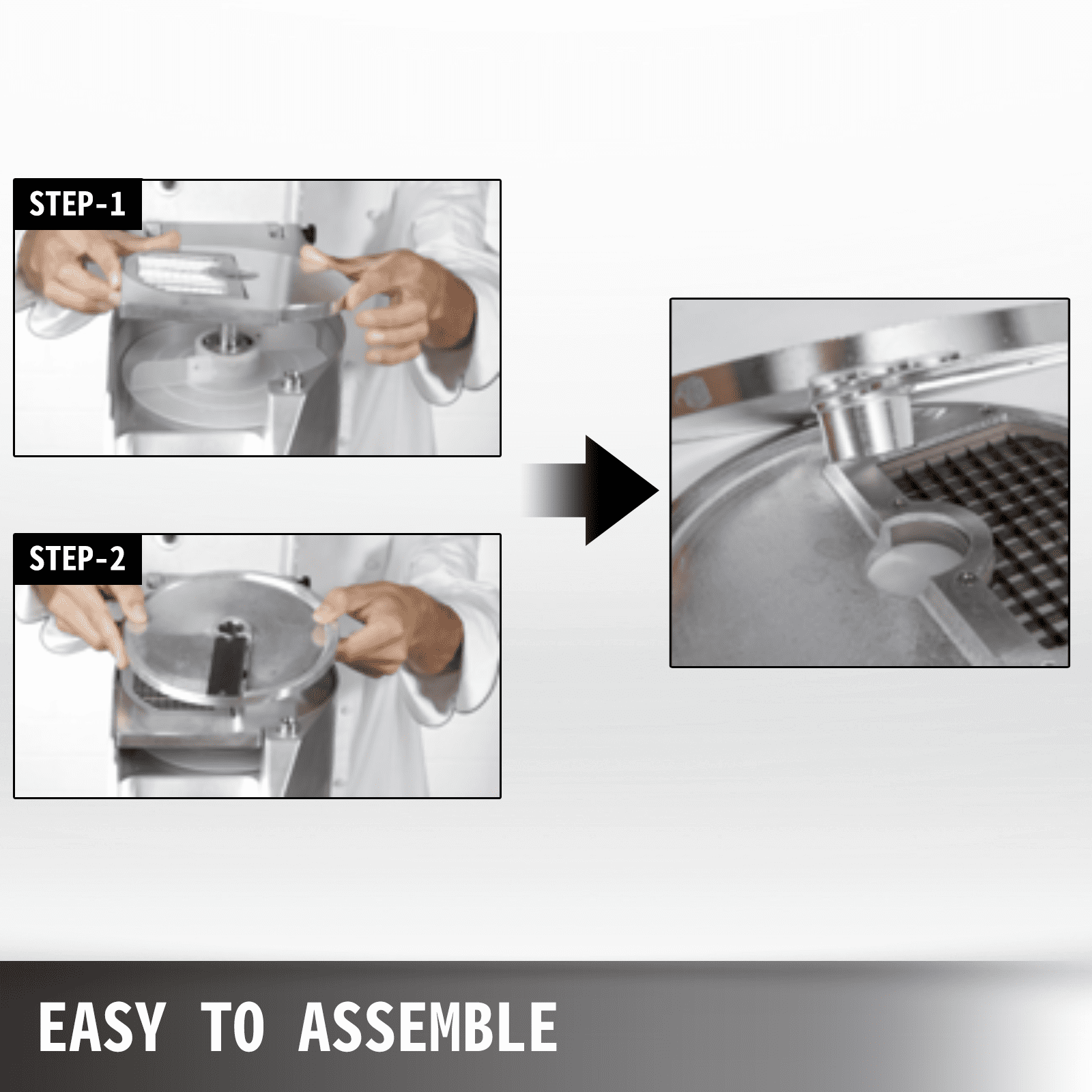 VEVOR Dicing Grid 0.4"x0.4" Dices, Vegetable Cutter Disc 420 Stainless Steel Blades, Vegetable Cutter Accessory, Aluminum Alloy Material Food Processor Discs, for Dicing Potatoes Carrots Cucumbers