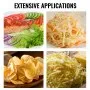 VEVOR Rotary Cheese Grater, Zinc Alloy Rotary Vegetable Mandoline, Manual Cheese Mandoline with 5 Stainless Steel Cutting Cones, Manual Vegetable Grater with 2.5L Bowl, Rotary Shredder with Suction Ba