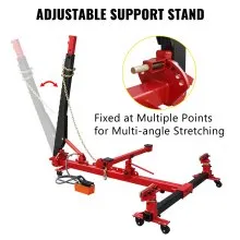 VEVOR Car Frame Puller Set, 6 Ton PSI Air Pump Frame Puller, 10000 PSI Foot-Operated Hydraulic Pump, 3 Ton Air Bag Jack, Auto Body Frame Straightener, with Double-Head Clamps And Casters