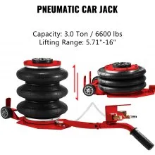 VEVOR Car Frame Puller Set, 6 Ton PSI Air Pump Frame Puller, 10000 PSI Foot-Operated Hydraulic Pump, 3 Ton Air Bag Jack, Auto Body Frame Straightener, with Double-Head Clamps And Casters
