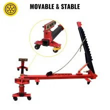 VEVOR Car Frame Puller Set, 6 Ton PSI Air Pump Frame Puller, 10000 PSI Foot-Operated Hydraulic Pump, 3 Ton Air Bag Jack, Auto Body Frame Straightener, with Double-Head Clamps And Casters
