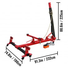 VEVOR Car Frame Puller Set, 6 Ton PSI Air Pump Frame Puller, 10000 PSI Foot-Operated Hydraulic Pump, 3 Ton Air Bag Jack, Auto Body Frame Straightener, with Double-Head Clamps And Casters