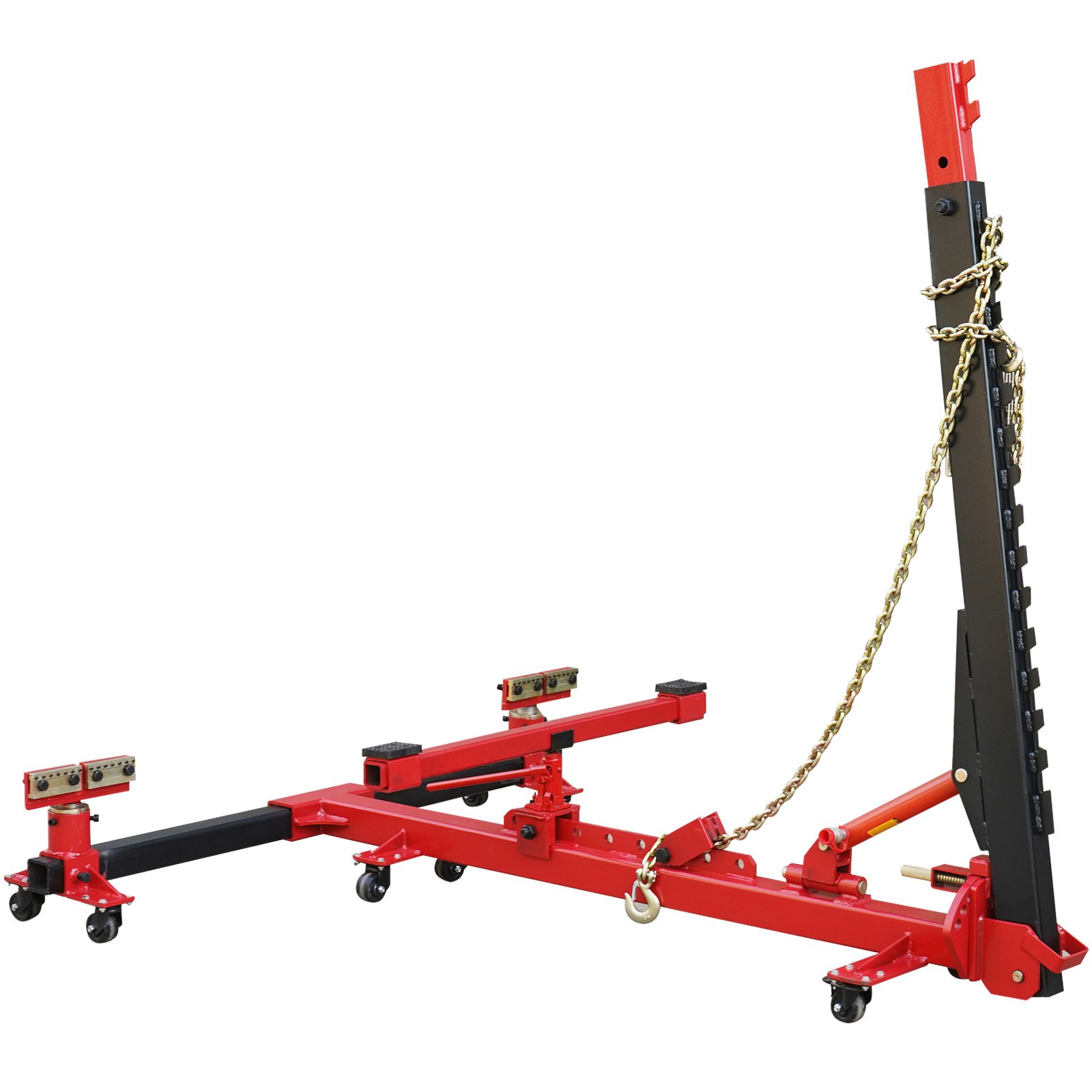 VEVOR Car Frame Puller Set, 6 Ton PSI Air Pump Frame Puller, 10000 PSI Foot-Operated Hydraulic Pump, 3 Ton Air Bag Jack, Auto Body Frame Straightener, with Double-Head Clamps And Casters