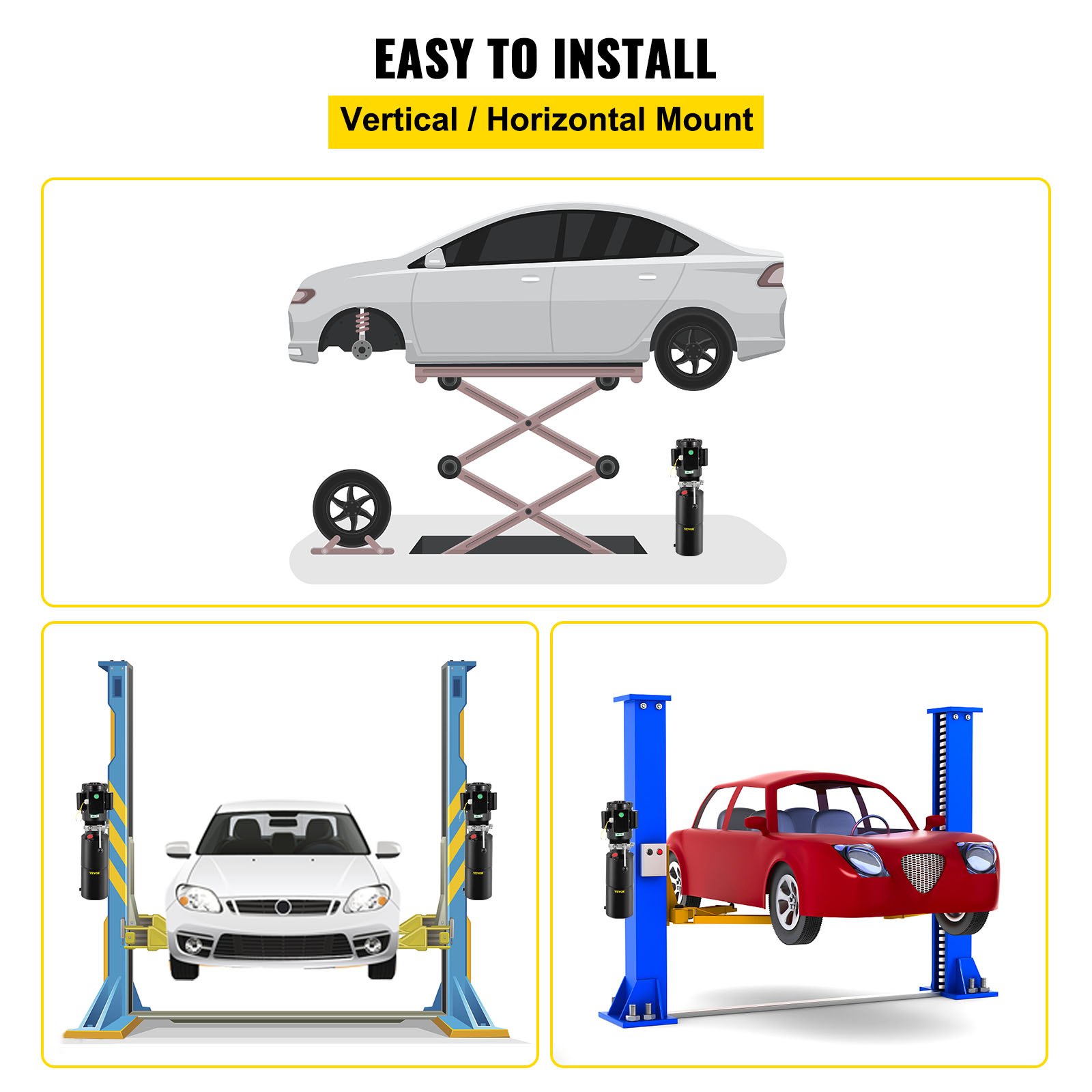 Car Lift Hydraulic Power Unit Hydraulic Pump 220v 50hz 10l Single Phase Hoist