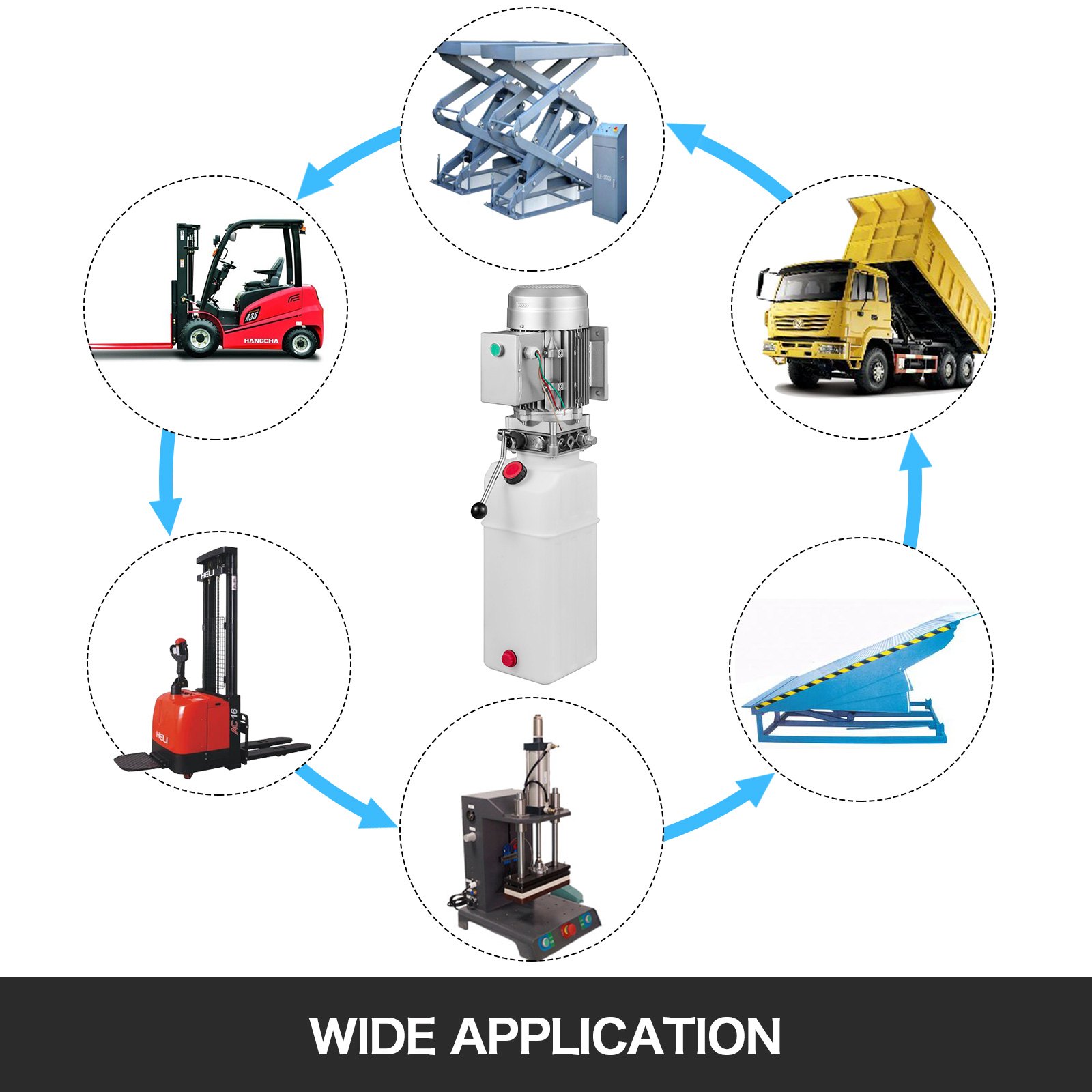 Hydraulic Power Unit Hydraulic Pump for 2 Post 4 Post Car Hoist 11 Quart 415V