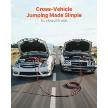 VEVOR Jumper Cables for Car Battery, 20 Feet, 4 Gauge Heavy Duty Automotive Booster Cables for Jump Starting Dead or Weak Batterie, with Carrying Bag, for Cars, Trucks, SUVs, Emergency Roadside Kit