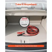 VEVOR Jumper Cables for Car Battery, 20 Feet, 4 Gauge Heavy Duty Automotive Booster Cables for Jump Starting Dead or Weak Batterie, with Carrying Bag, for Cars, Trucks, SUVs, Emergency Roadside Kit