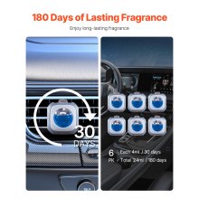 Car Air Freshener 6-Pack New Car Scent Vent Clip 4ml Each Vent Air Fresheners