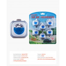 Car Air Freshener 6-Pack New Car Scent Vent Clip 4ml Each Vent Air Fresheners