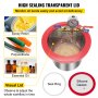 VEVOR 5.7 L Vacuum Chamber, Vacuum Degassing Chamber Glass Lid Stainless Steel Degassing Chamber Silicones for Gas Extraction and Protect Food