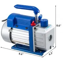 VEVOR 2.5CFM Vacuum Pump 1 Stage1-4HP Air Vacuum Pump Air Conditioning Pump 220V / 50hz Refrigerant Vacuum Pump HVAC 1440 RPM ac vacuum pump ac manifold
