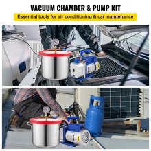 VEVOR 3.6 CFM 1/4 HP Air Conditioner Vacuum Pump With 1.5 Gallon Vacuum Chamber