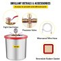 VEVOR 5 Gallon Vacuum Chamber Stainless Steel Vacuum Degassing Chamber 160F 3/4" Acrylic Lid
