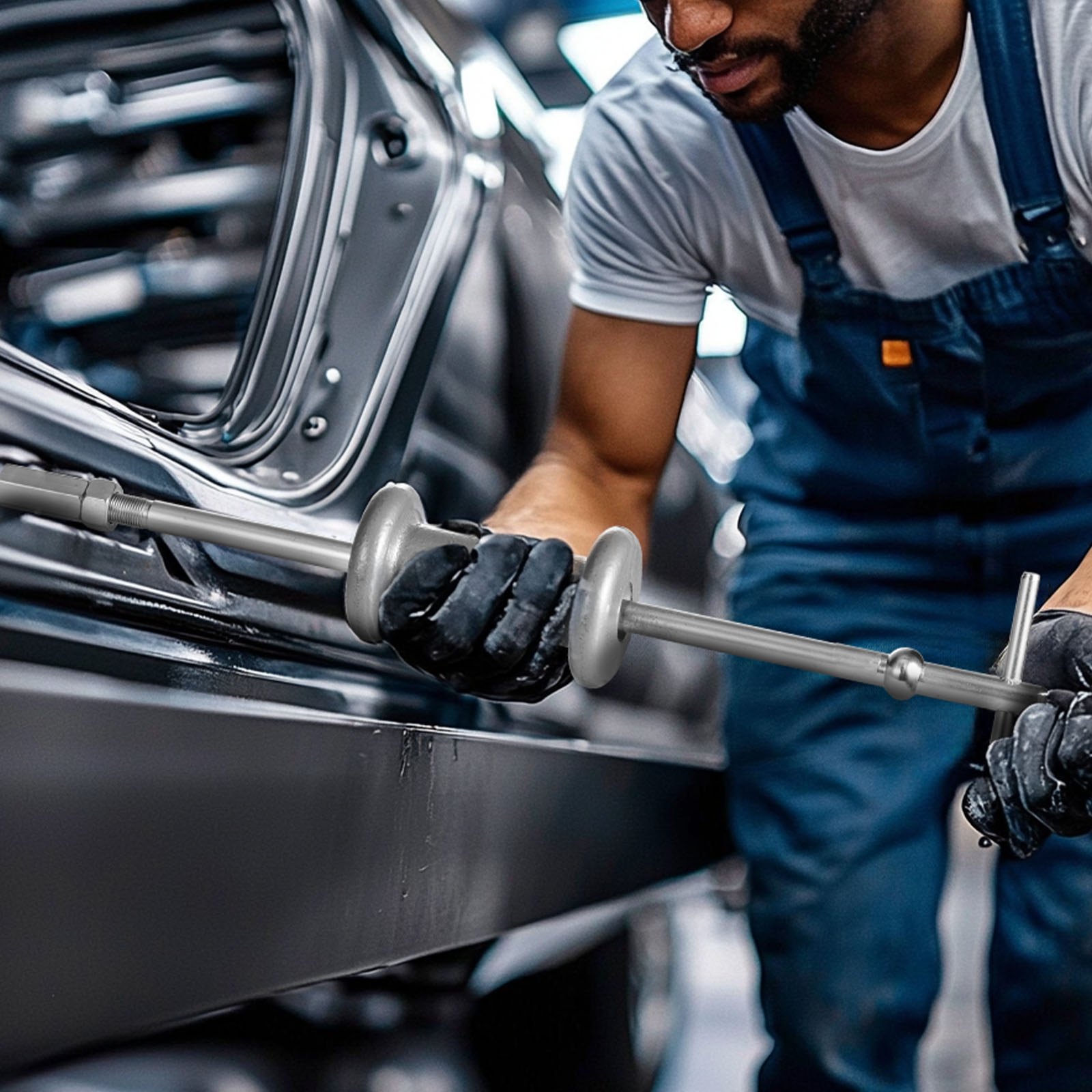 Sada stahováků VEVOR s 9cestným posuvným kladivem, 15dílná sada stahováků ložisek náboje předního kola a stahováků promáčknutých hřídelí náboje zadní nápravy, sada stahováků ložisek nápravy a stahováků s posuvným kladivem s přepravním boxem