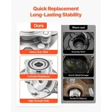 VEVOR Front Wheel Bearing & Hub Assembly Fit for 2021 Toyota 4Runner Base Limited Nightshade Sport Utility Tacoma Edicion Especial Crew Cab Pickup 4-Door 4WD OEM 515201, Wheel Bearing Hub Assembly Set