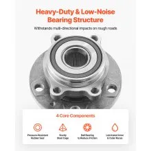 VEVOR 2PCS Front Wheel Bearing & Hub Assembly Fit for 2018 Audi Q3 Komfort Premium Plus Sport Utility 4-Door Volkswagen Beetle Coast Convertible 2-Door 2.0L OEM 513253, Wheel Bearing Hub Assembly Set
