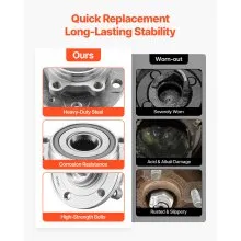 VEVOR 2PCS Front Wheel Bearing & Hub Assembly Fit for 2018 Audi Q3 Komfort Premium Plus Sport Utility 4-Door Volkswagen Beetle Coast Convertible 2-Door 2.0L OEM 513253, Wheel Bearing Hub Assembly Set