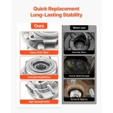 VEVOR 2PCS Front Wheel Bearing & Hub Assembly Fit for 2016 Ford F-250 Super Duty Base King Ranch Lariat Platinum XL Crew Cab Pickup 4-Door OEM 515130, Wheel Bearing Hub Assembly Set with ABS Sensor