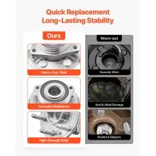 VEVOR 2PCS Front Wheel Bearing & Hub Assembly Fit for 2014-2016 Cadillac SRX Base Luxury Performance Premium Sport Utility 4-Door 3.6L OEM 513289, Wheel Bearing Hub Assembly Set, 13504971 BR930778