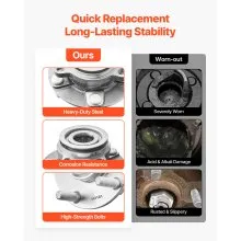 VEVOR 2PCS Front Wheel Bearing & Hub Assembly Fit for 2014-2015 Nissan Rogue Select S Sport Utility 2013 Advance 2012 Sentra SE-R Spec V Sedan 4-Door 2.5L OEM 513298, Wheel Bearing Hub Assembly Set