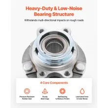 VEVOR 2PCS Front Wheel Bearing & Hub Assembly Fit for 2019 INFINITI QX50 Autograph Essential Luxe ProACTIVE Sport Utility Nissan Maxima Advance Sedan 4-Door OEM 513296, Wheel Bearing Hub Assembly Set
