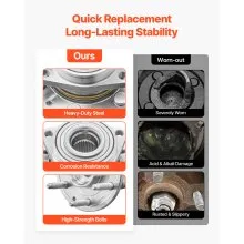 VEVOR 2PCS Front Wheel Bearing & Hub Assembly Fit for 2020 Cadillac Escalade Base Platinum Premium Luxury Sport Utility Chevy Suburban LS LT OEM 515160, Wheel Bearing Hub Assembly Set with ABS Sensor