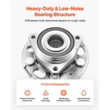 VEVOR 2PCS Front/Rear Wheel Bearing & Hub Assembly Fit for 2020 Chevy Impala LT Premier Sedan 2017 Equinox LS Sport Utility Buick Regal Cadillac XTS Livery Hearse OEM 513288, Wheel Bearing Hub Set