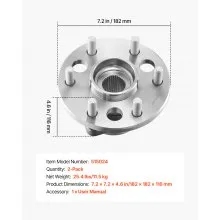 VEVOR 2PCS Front Wheel Bearing & Hub Assembly Fit for 1999-2000 Cadillac Escalade 1995-1999 Chevrolet Tahoe GMC Yukon K1500 Suburban OEM 515024, 6 Lugs with ABS Sensor, Wheel Bearing Hub Assembly Set
