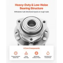 VEVOR 2PCS Front Wheel Bearing & Hub Assembly Fit for 2004-2007 Buick Rainier 2003-2006 Chevy SSR 2002-2009 GMC Envoy 2005-2009 Saab 9-7X OEM 513188, Wheel Bearing Hub Assembly Set with ABS Sensor