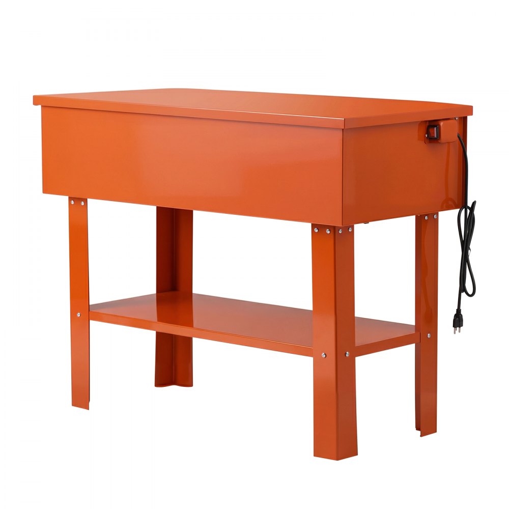 VEVOR Parts Washer 135L Tank, 65L Solvent Capacity, 3L per Minute Max Pump Output, Heavy Duty Steel Cabinet Electric Pump Automotive Parts Washer Cleaner for Wheel Bearings, Gears, and Carburetors