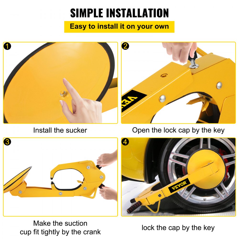 VEVOR 2PCS Anti Theft Parking Boot Car Tire Claw Wheel Clamp Lock