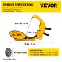 VEVOR 2pcs Wheel Lock Clamp Boot Tire Claw Heavy-Duty Anti Theft Parking Boot Car Tire Claw Parking Boot Lock (2 pc)