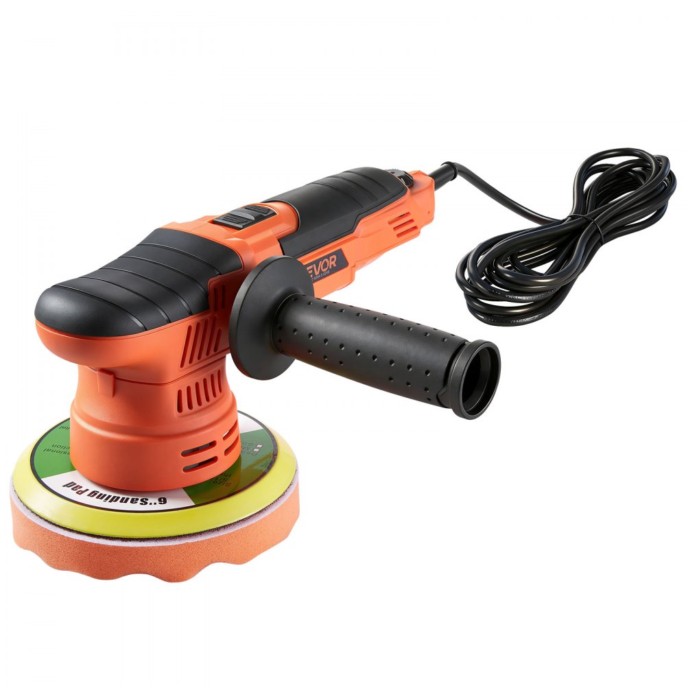 VEVOR Car Buffer Polisher, 150mm Dual Action Polisher Buffer Waxer, 650W 6 Variable Speeds 2000-6800RPM Random Orbital Polisher Kit for Cars Detailing, Waxing, Polishing