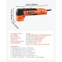 VEVOR Car Buffer Polisher, 30/50/76 mm Rotary Polisher Buffer, 600W 6 Variable Speeds 1000-4500RPM Car Polisher Waxer Kit for Cars Detailing, Waxing, Polishing, Scratch Removal