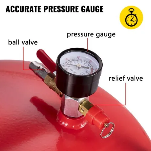 VEVOR Waste Oil Drain Tank 20 Gallon Portable Oil Drain Air Operated Drainer Oil Change, Oil Drain Container, Fluid Fuel Transfer Drainage Adjustable Funnel Height, with Wheel for Easy Oil Removal