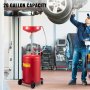 VEVOR Waste Oil Drain Tank 80 L Portable Oil Drain Air Operated Drainer Oil Change, Oil Drain Container, Fluid Fuel Transfer Drainage Adjustable Funnel Height, with Wheel for Easy Oil Removal